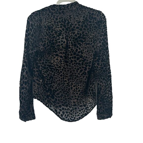 L'Agence Lydia Drape Front Velvet Blouse - Picture 4 of 5